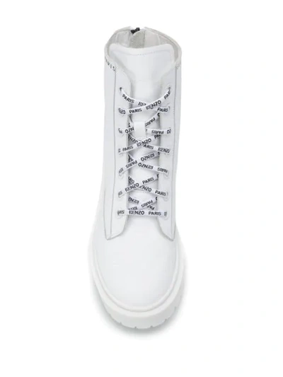 Shop Kenzo Pike Eye Boots In 01 White