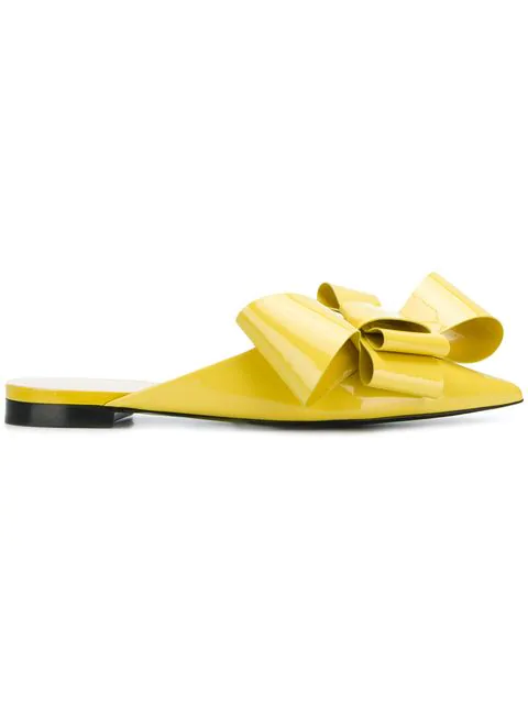 yellow bow mules