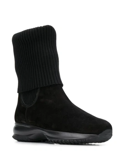 Hogan Interactive Ankle Boots In Black