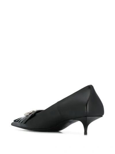 Shop Balenciaga Bb Kitten-heel Pumps In Black