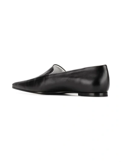 Shop The Row Minimal Square-toe Loafers - Black