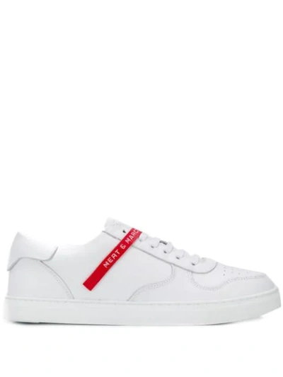Shop Dsquared2 Branded Low Top Sneakers In White