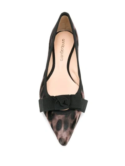 Shop Anna Baiguera Leopard Print Ballerina Shoes In Neutrals