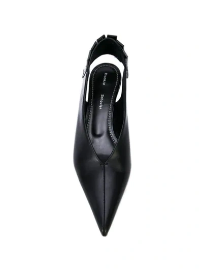 Shop Proenza Schouler Pointed Toe Slingbacks In Black