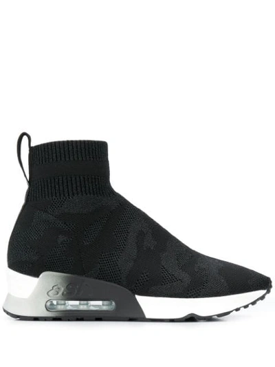 Shop Ash Gemusterte Socken In Black/shiny Black