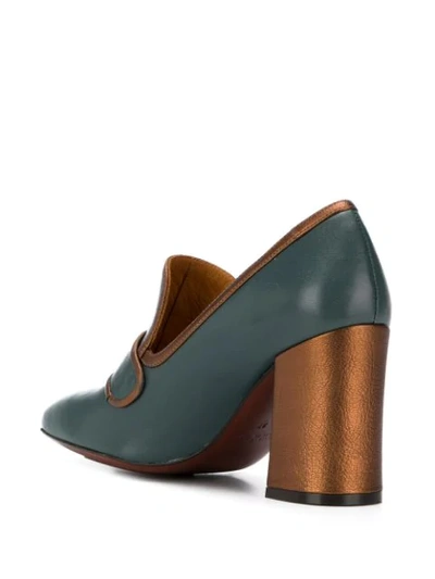Shop Chie Mihara Vesna Contrast-trimmed Pumps In Anis Storm Picasso Bronce
