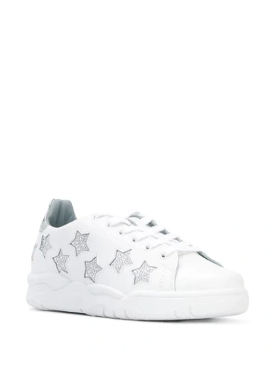 Shop Chiara Ferragni Star Print Sneakers In White