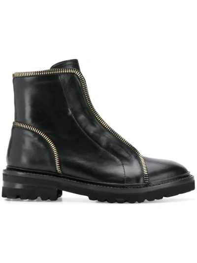 Shop Steffen Schraut Zipped Detailing Ankle Boots - Black