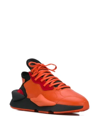 Shop Y-3 Appliqué Detail Sneakers In Orange
