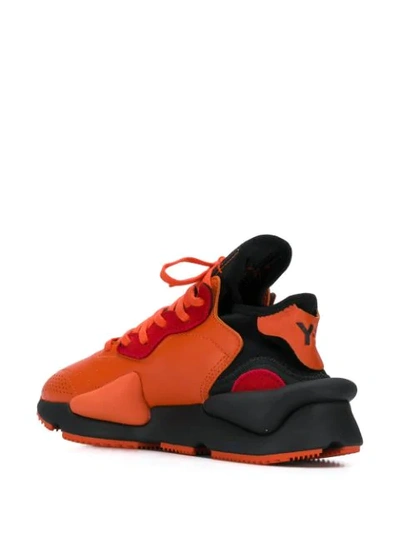 Shop Y-3 Appliqué Detail Sneakers In Orange