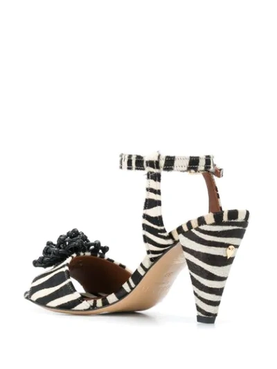 Shop Osman Mae Zebra Sandals In Black