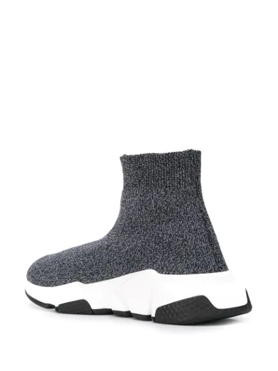 Shop Balenciaga Speed Knitted Sneakers In Black