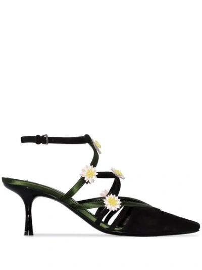 Shop Fabrizio Viti Gardner 65mm Flower Pumps In Black