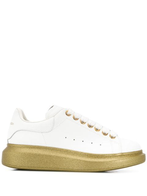 alexander mcqueen runway leather trainers