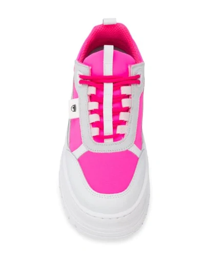 Shop Chiara Ferragni Platform Lace-up Sneakers In Pink