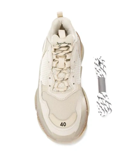 Shop Balenciaga Triple S Sneakers In Neutrals