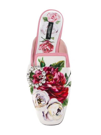 Shop Dolce & Gabbana Jackie Flat Mules - Multicolour