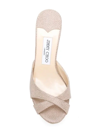 Jimmy Choo Almer 80 Wedge Mules In Pink