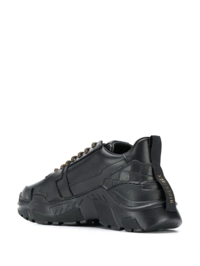 Shop Hide & Jack Chunky Lace Up Sneakers In Black