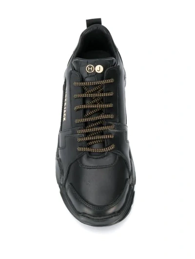 Shop Hide & Jack Chunky Lace Up Sneakers In Black