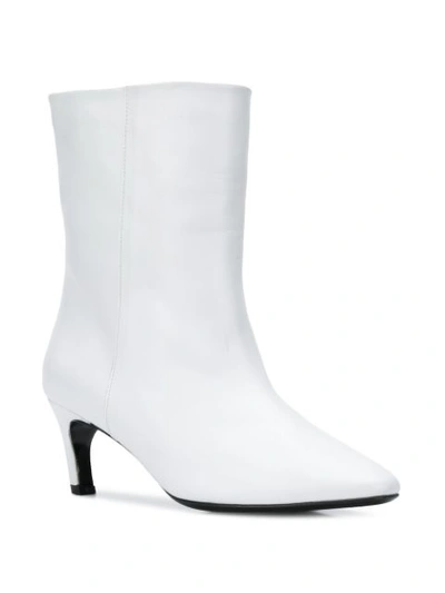 Shop Marc Ellis Pointed Toe Ankle Boots - White