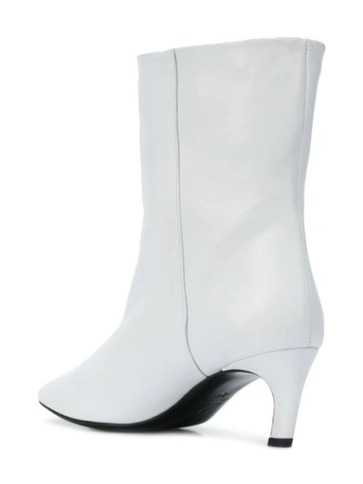 Shop Marc Ellis Pointed Toe Ankle Boots - White