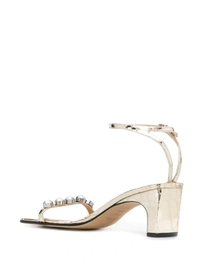 Shop Sergio Rossi Sr1 Sandals In 8181 Var.platino