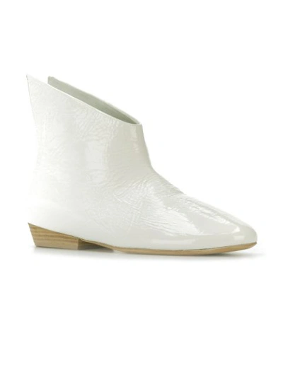 Shop Marsèll Low Heel Ankle Boots In White