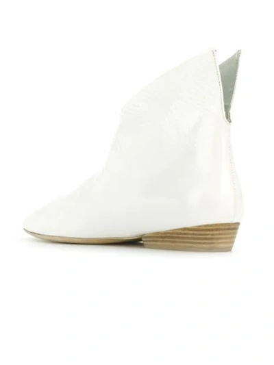 Shop Marsèll Low Heel Ankle Boots In White
