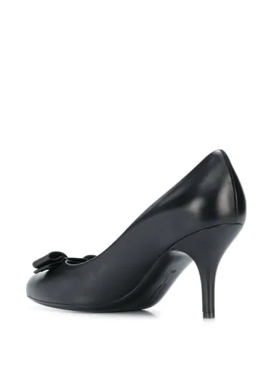 Shop Ferragamo Bow Detail Pumps In Black