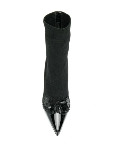 Shop Ermanno Scervino Embellished Ankle Boots In Black