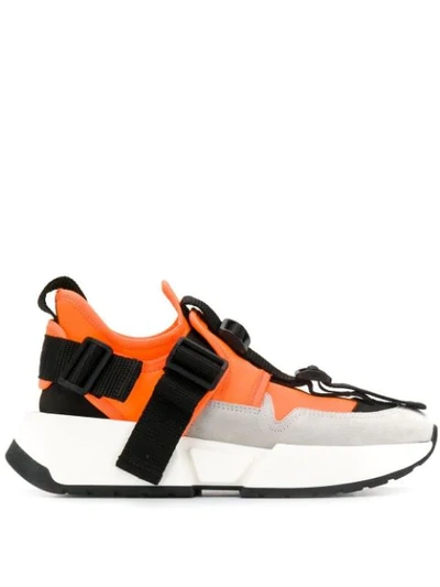 Shop Mm6 Maison Margiela Safety Chunky Sole Sneakers In Orange