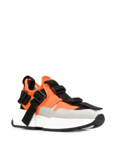 Shop Mm6 Maison Margiela Safety Chunky Sole Sneakers In Orange
