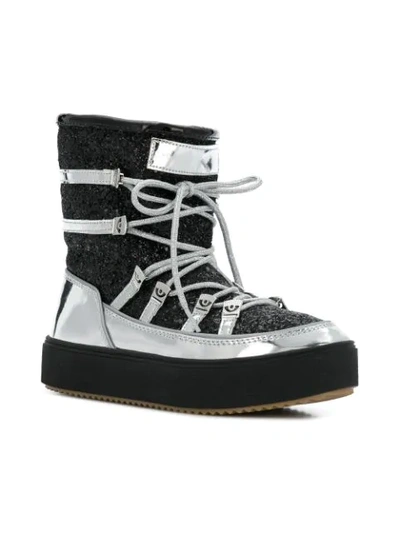 Shop Chiara Ferragni Mirror Snow Boots In Black