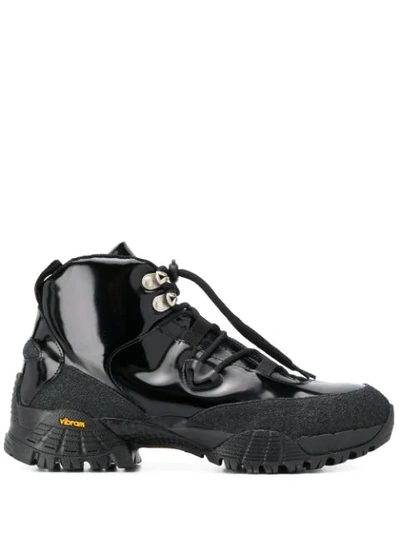 Alyx Patent Leather Hiking Boots In Black | ModeSens