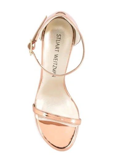 Shop Stuart Weitzman Nudist Song Sandals In Metallic