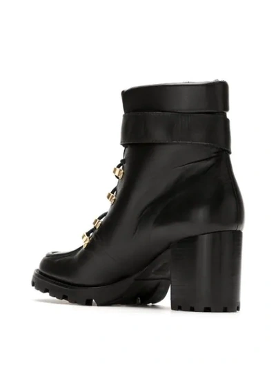 Shop Schutz Buckled Mid-high Boots In Black