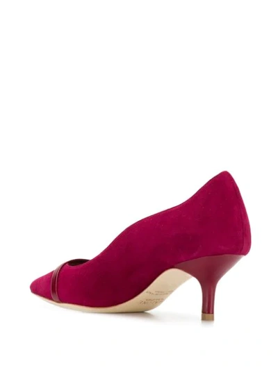 Shop Malone Souliers Suede Mid-heel Pumps In Pink