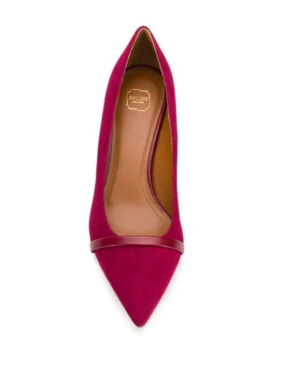 Shop Malone Souliers Suede Mid-heel Pumps In Pink