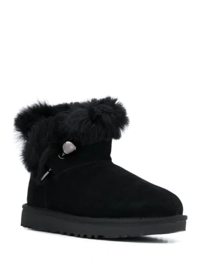 Shop Ugg Fluff Pin Boots In Black