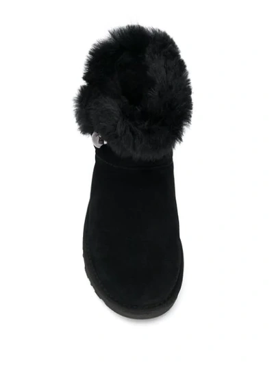 Shop Ugg Fluff Pin Boots In Black