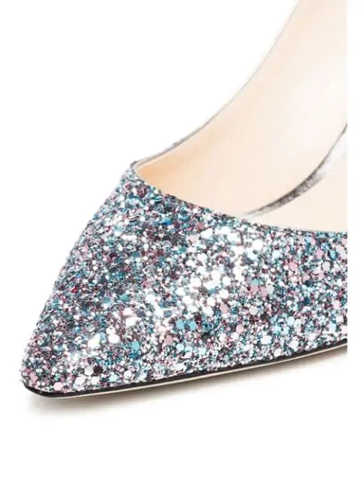 Shop Jimmy Choo Erin 60 Glitter Slingbacks In Metallic