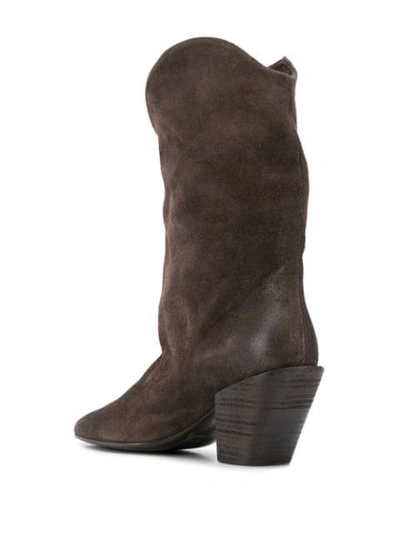 Shop Marsèll Mid-block Heel Boots In Brown