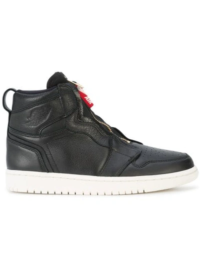 Shop Nike Jordan 1 High Zip Sneakers - Black