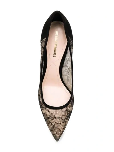 Shop Nicholas Kirkwood 105mm Marl Pearl Pumps In N99 Black