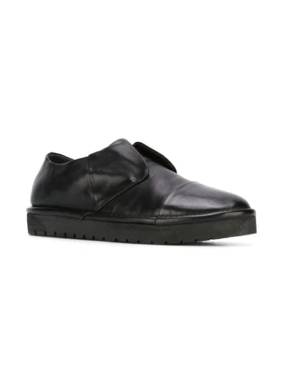 Shop Marsèll Laceless Rubber Sole Loafers - Black