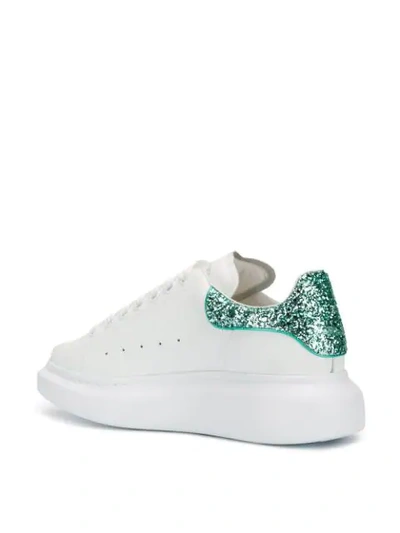 Shop Alexander Mcqueen Glittered Trim Sneakers In White