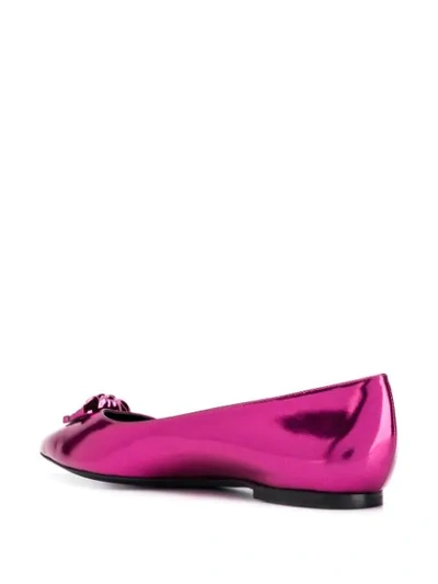 Shop Versace Palazzo Ballerina Shoes In Pink