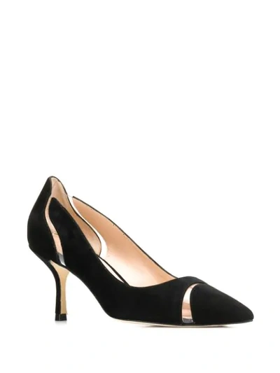 Shop Stuart Weitzman Davia Pumps In Black