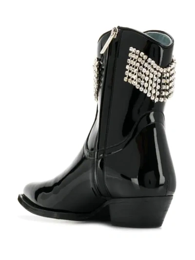 Shop Chiara Ferragni Crystal Embellished Boots In Black